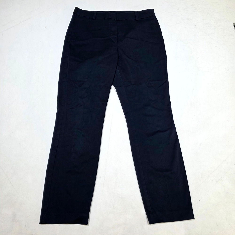 H&M Dress Pants Womens 10 Black Straight Leg Stretch Career Office Trousers
